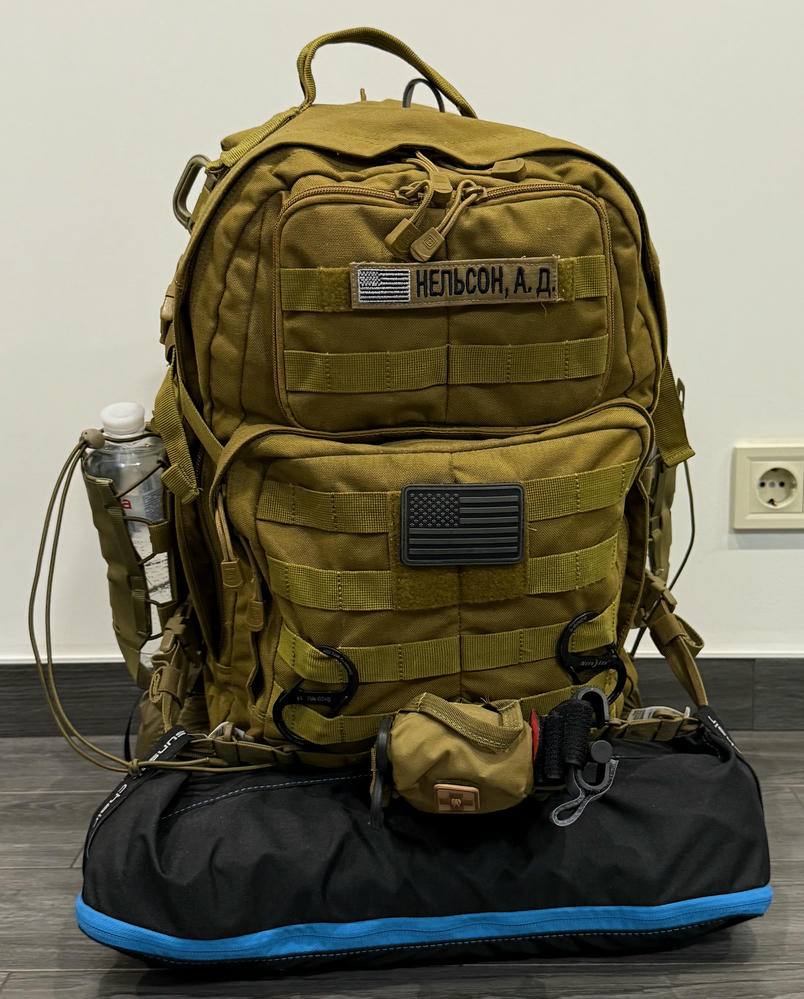 Packed bug-out bag